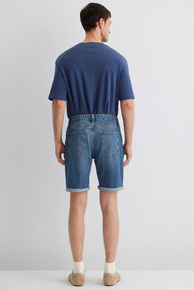 Erkek Brain 90's Denim Şort 0418487835 Mavi 