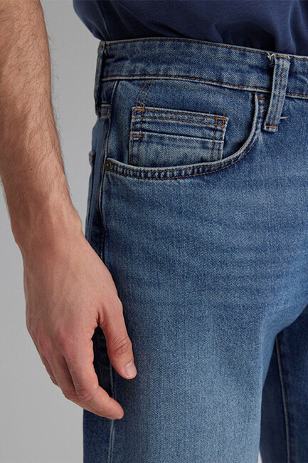 Erkek Brain 90's Denim Şort 0418487835 Mavi - Thumbnail