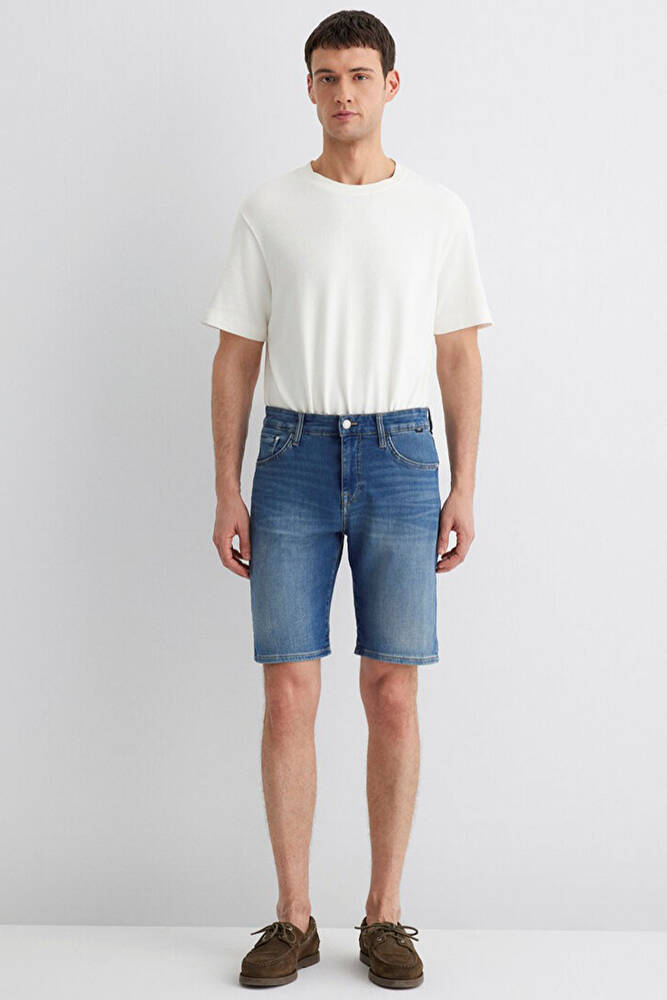 Erkek Brain Sporty Denim Şort 0418490389 Mavi 