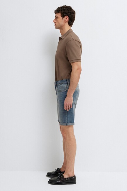 Erkek Brıan Comfort Denim Şort 04184A3261 Mavi - Thumbnail