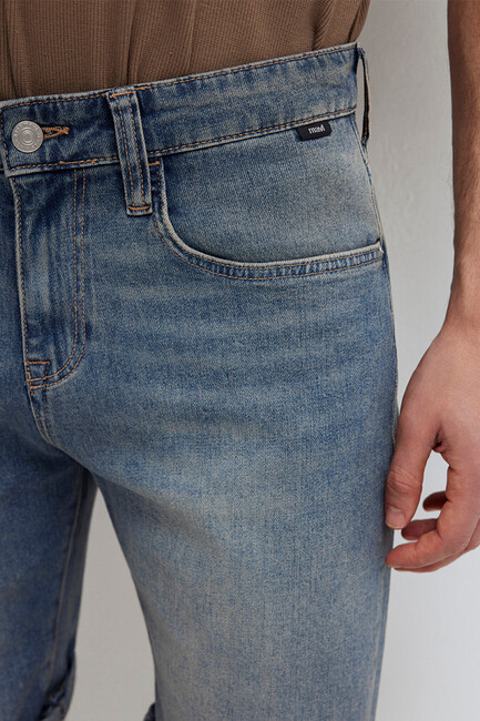Erkek Brıan Comfort Denim Şort 04184A3261 Mavi - Thumbnail