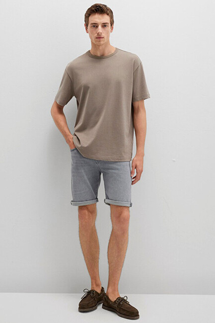 Erkek Brıan Comfort Jean Şort 0418489820 Gri (3)