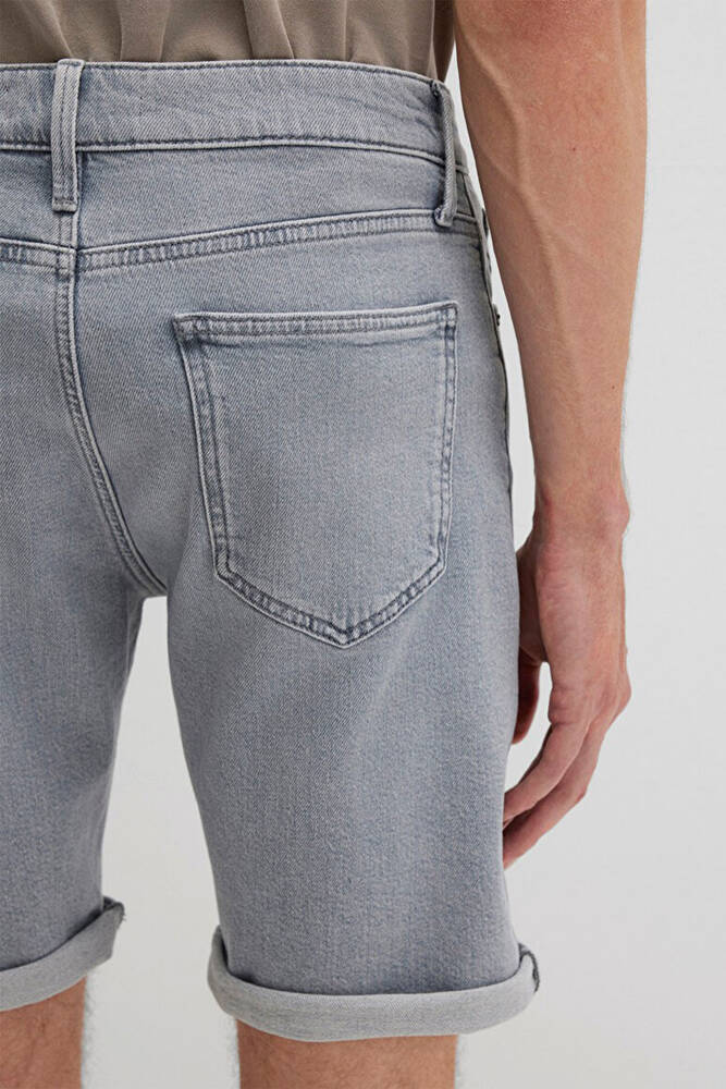 Erkek Brıan Comfort Jean Şort 0418489820 Gri 