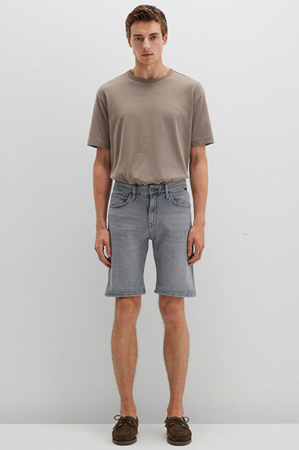Erkek Brıan Comfort Jean Şort 0418489820 Gri - Thumbnail