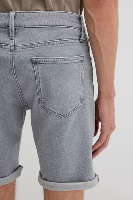 Erkek Brıan Comfort Jean Şort 0418489820 Gri - Thumbnail