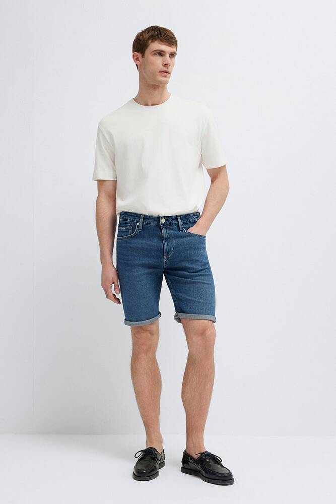 Erkek Brıan Denim Şort 04184A3304 Mavi 