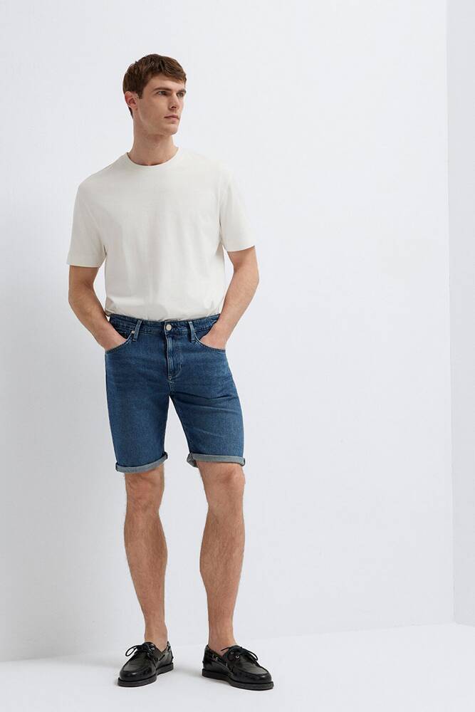 Erkek Brıan Denim Şort 04184A3304 Mavi 
