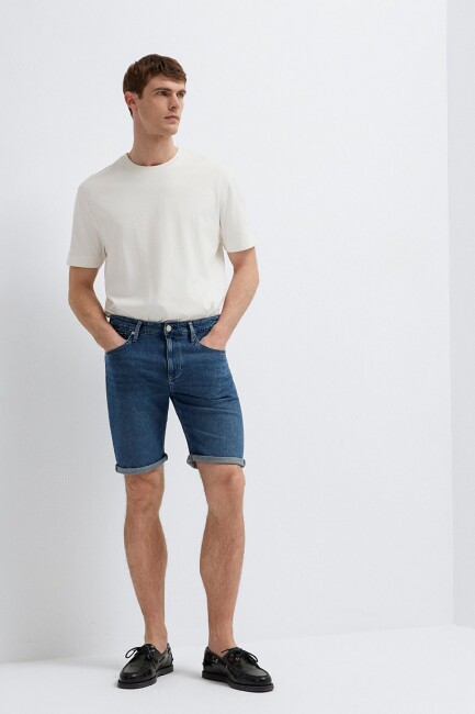 Erkek Brıan Denim Şort 04184A3304 Mavi  (1)