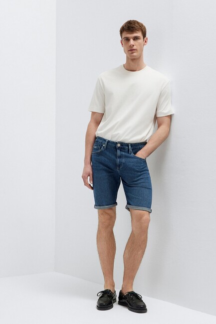 Erkek Brıan Denim Şort 04184A3304 Mavi  (2)