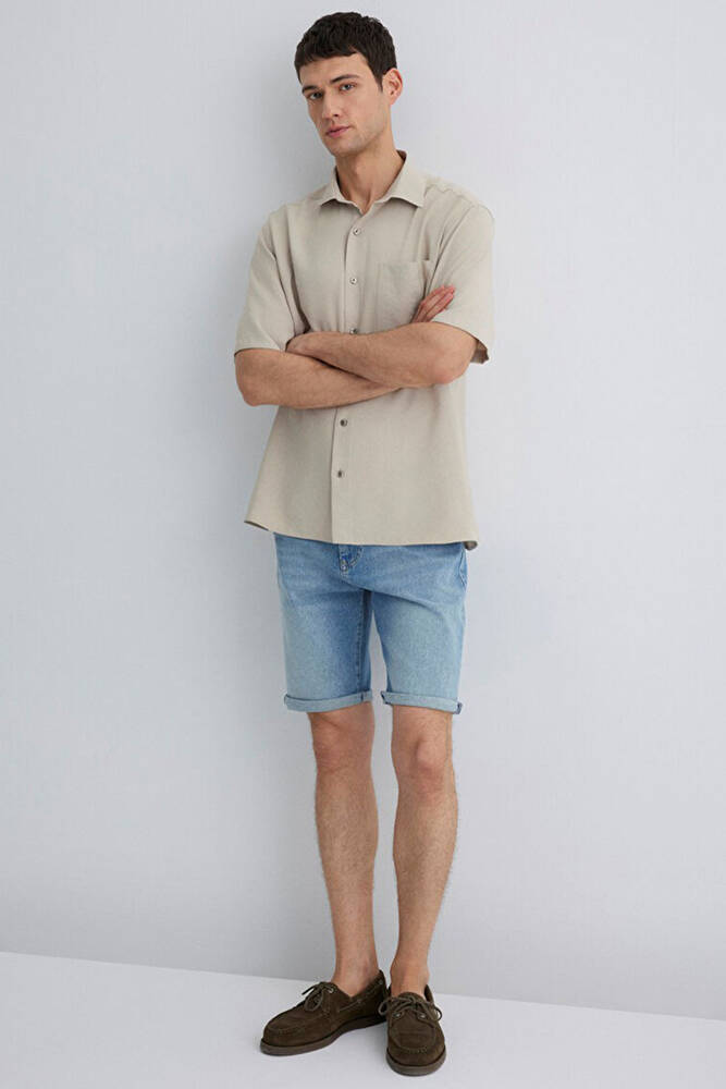 Erkek Brian Lt Street Comfort Jean Şort 0418481309 Mavi 