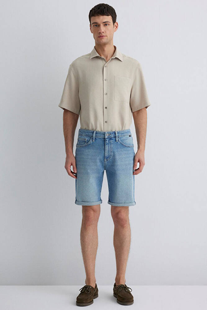 Erkek Brian Lt Street Comfort Jean Şort 0418481309 Mavi 