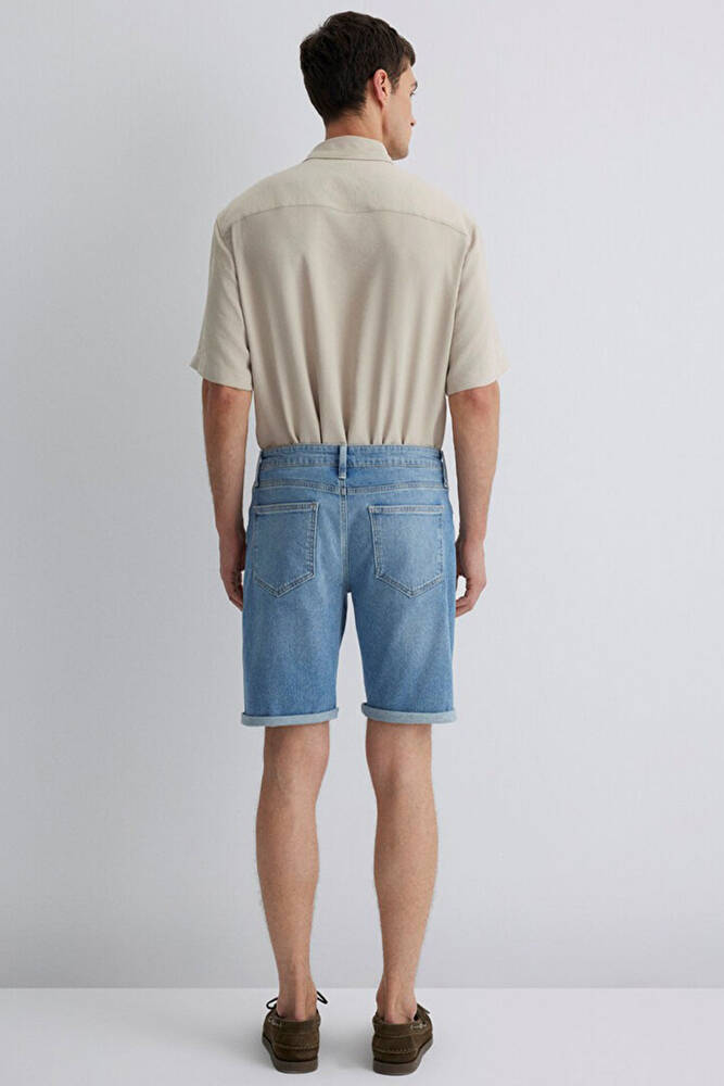 Erkek Brian Lt Street Comfort Jean Şort 0418481309 Mavi 