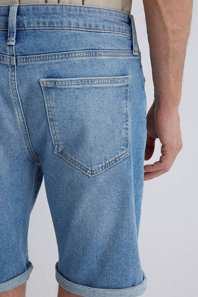 Erkek Brian Lt Street Comfort Jean Şort 0418481309 Mavi 