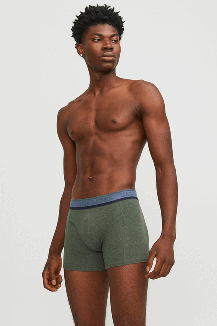 Erkek Renkli Logolu 3'lü Boxer Paketi 12248808 Siyah (2)