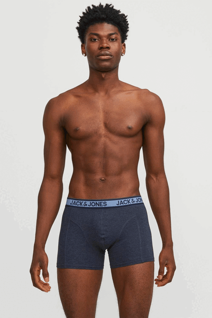 Erkek Renkli Logolu 3'lü Boxer Paketi 12248808 Siyah (3)