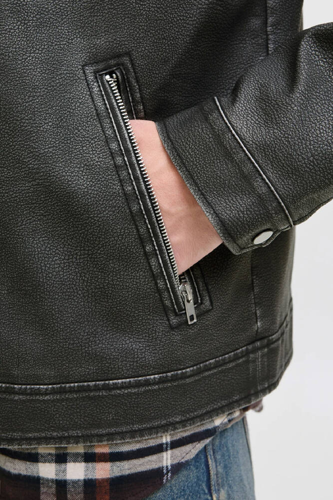 Erkek Casablanca Pu Ceket 12278839 Siyah 