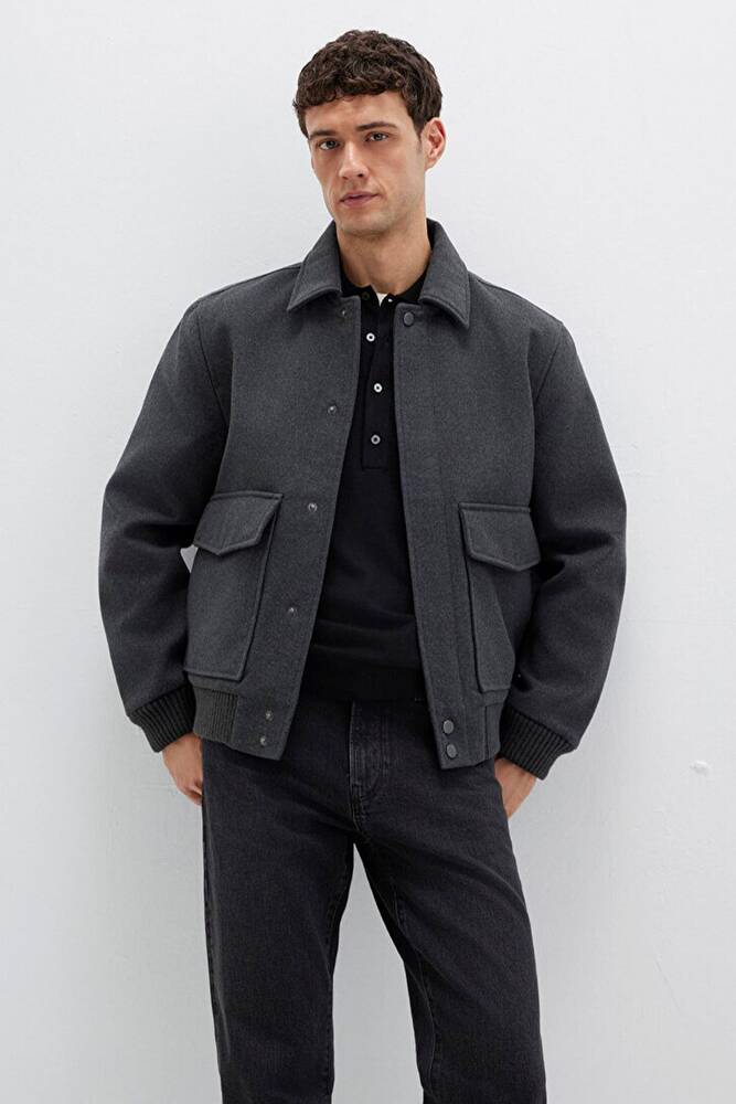 Erkek Ceket 0110658-80023 Gri 
