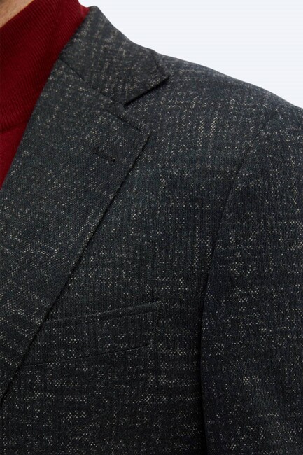 Erkek Comfort Fit Yün Karışımlı Örme Ceket CK-2625 10150796 Siyah - Thumbnail