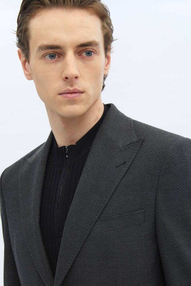 Erkek Modern Fit Çevre Dostu Ceket CK-2659 10151096 Gri 