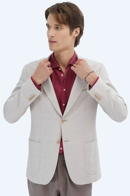 Erkek Ceket CK-2706 10153195 Bej - Thumbnail