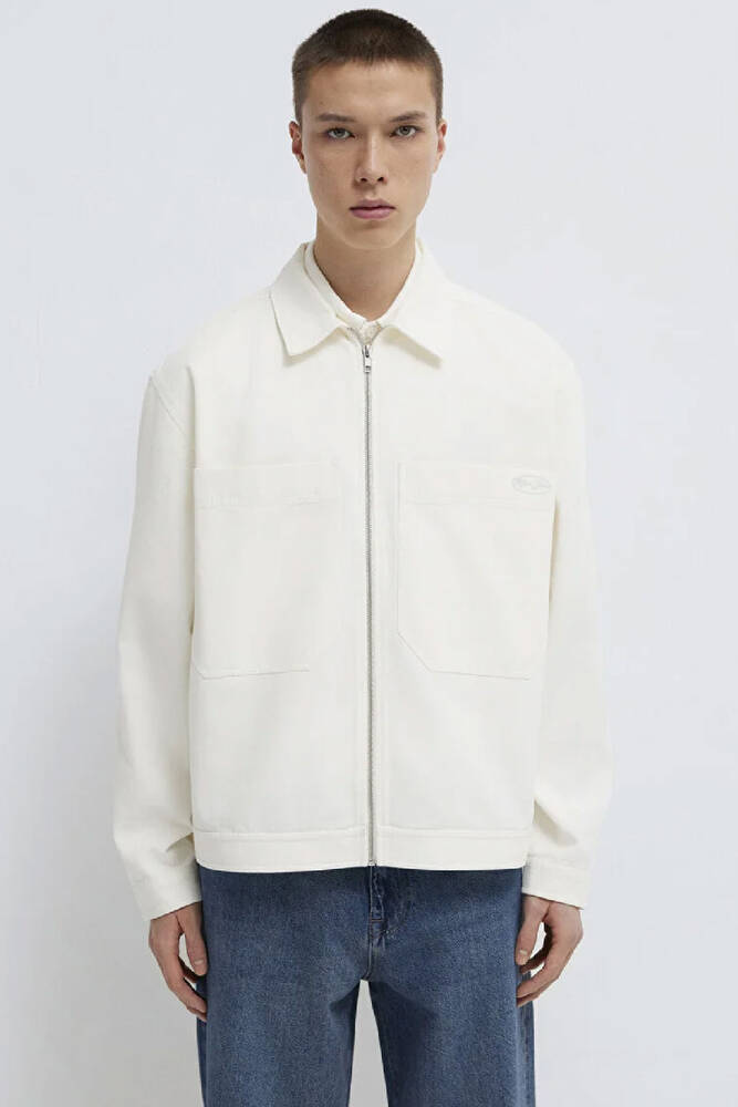 Erkek Cepli Fermuarlı Gömlek 0211861-70057 Beyaz 