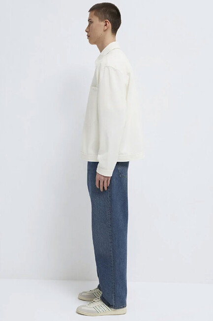 Erkek Cepli Fermuarlı Gömlek 0211861-70057 Beyaz - Thumbnail