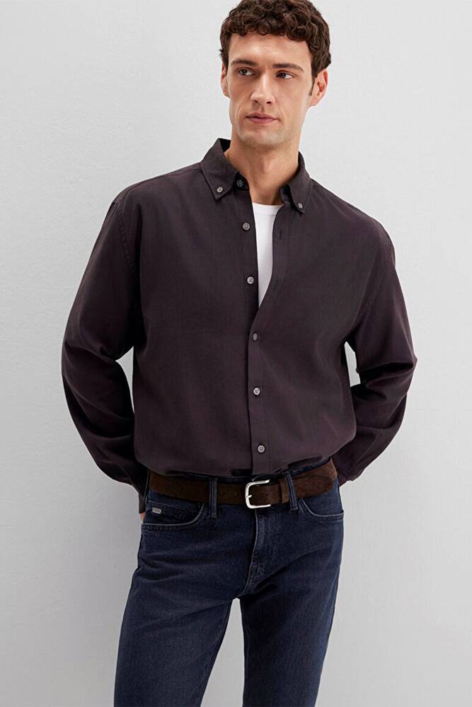 Erkek Cepli Gömlek 0211751-91404 Kahve 