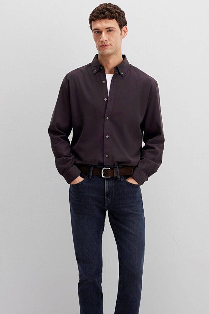 Erkek Cepli Gömlek 0211751-91404 Kahve 