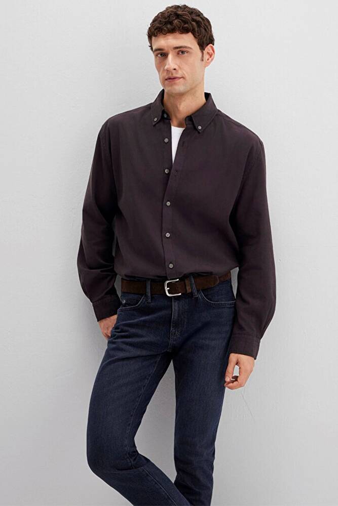 Erkek Cepli Gömlek 0211751-91404 Kahve 