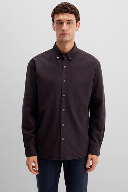 Erkek Cepli Gömlek 0211751-91404 Kahve - Thumbnail