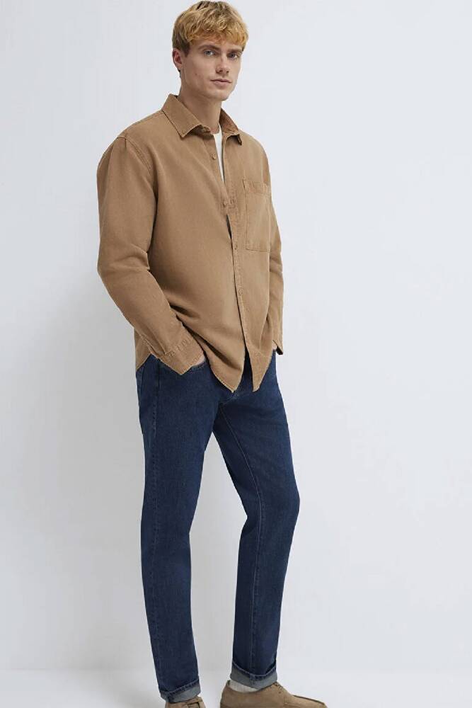 Erkek Cepli Gömlek 0211827-88616 Kahve 