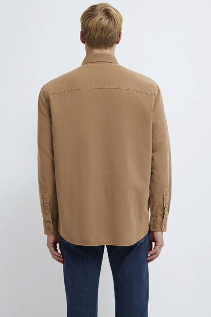 Erkek Cepli Gömlek 0211827-88616 Kahve - Thumbnail