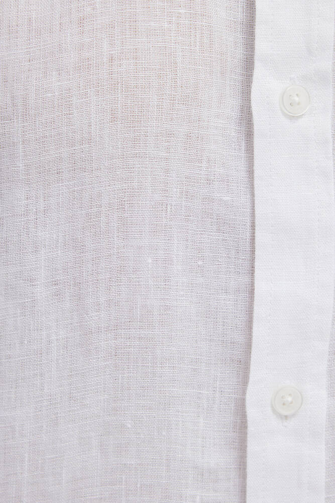 Erkek Cepli Kısa Kol Gömlek 0211966-620 Beyaz 