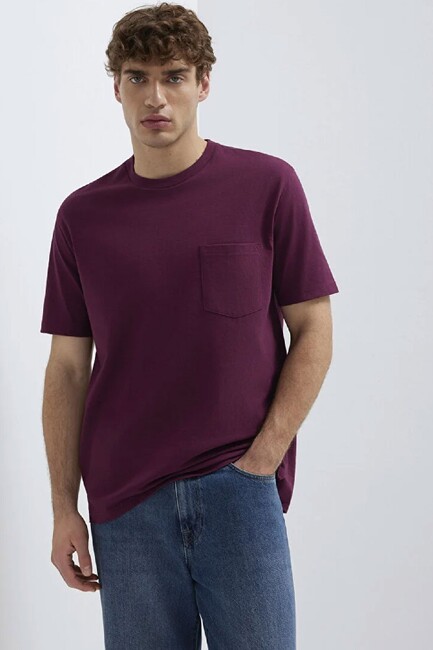 Erkek Cepli Tişört 066248-70670 Mor (1)