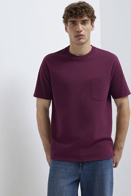 Erkek Cepli Tişört 066248-70670 Mor (2)