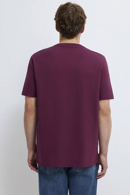 Erkek Cepli Tişört 066248-70670 Mor - Thumbnail