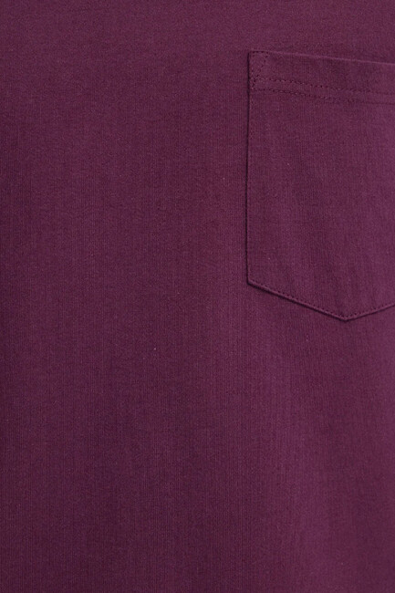 Erkek Cepli Tişört 066248-70670 Mor - Thumbnail