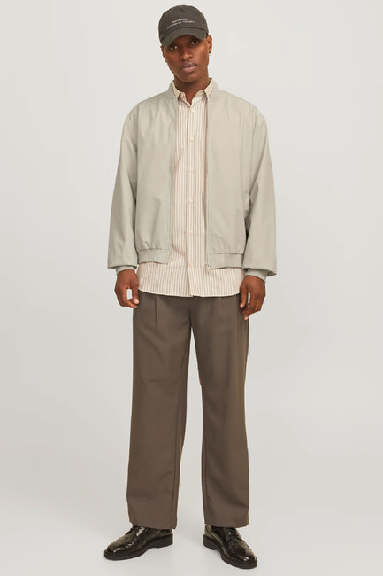 Erkek Charge Bomber Ceket 12268608 Ekru - Thumbnail