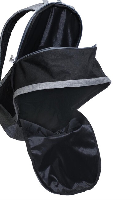 Çift Bölmeli Sırt Çantası 03501 Gri - Thumbnail