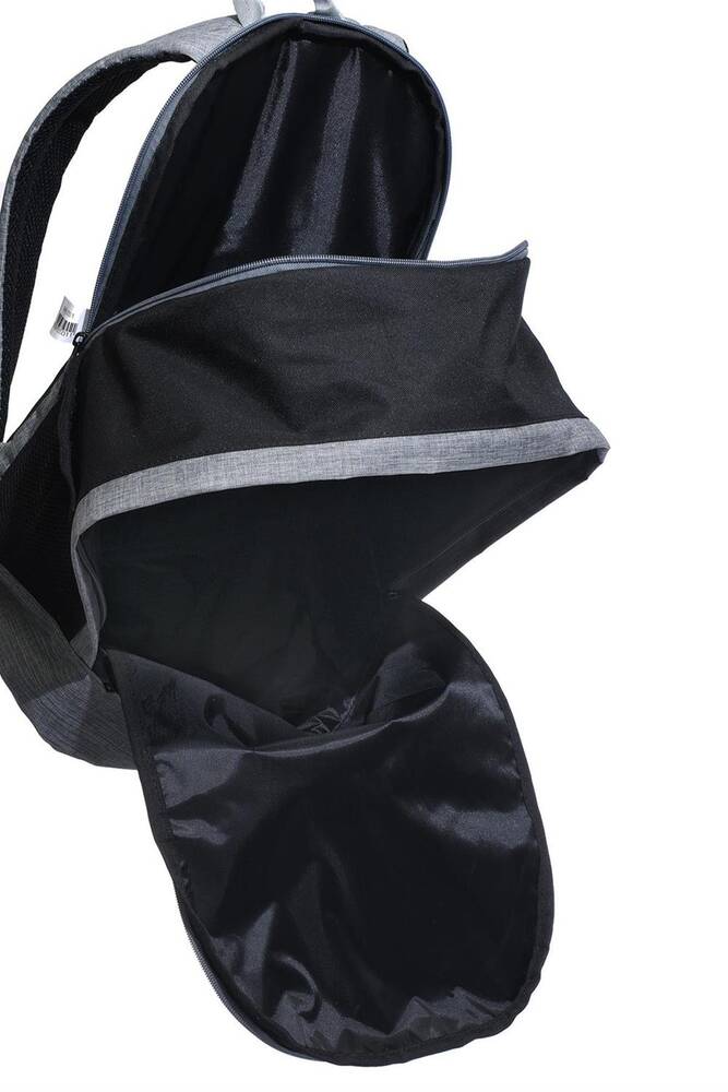 Çift Bölmeli Sırt Çantası 03501 Gri 