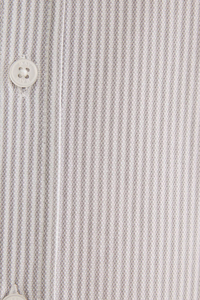 Erkek Çizgili Gömlek 0211402-82577 Gri 