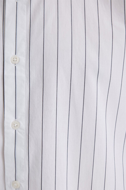 Erkek Çizgili Gömlek 0211576-70096 Beyaz - Thumbnail