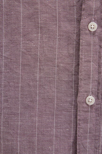 Erkek Çizgili Gömlek 0211704-90926 Bordo - Thumbnail