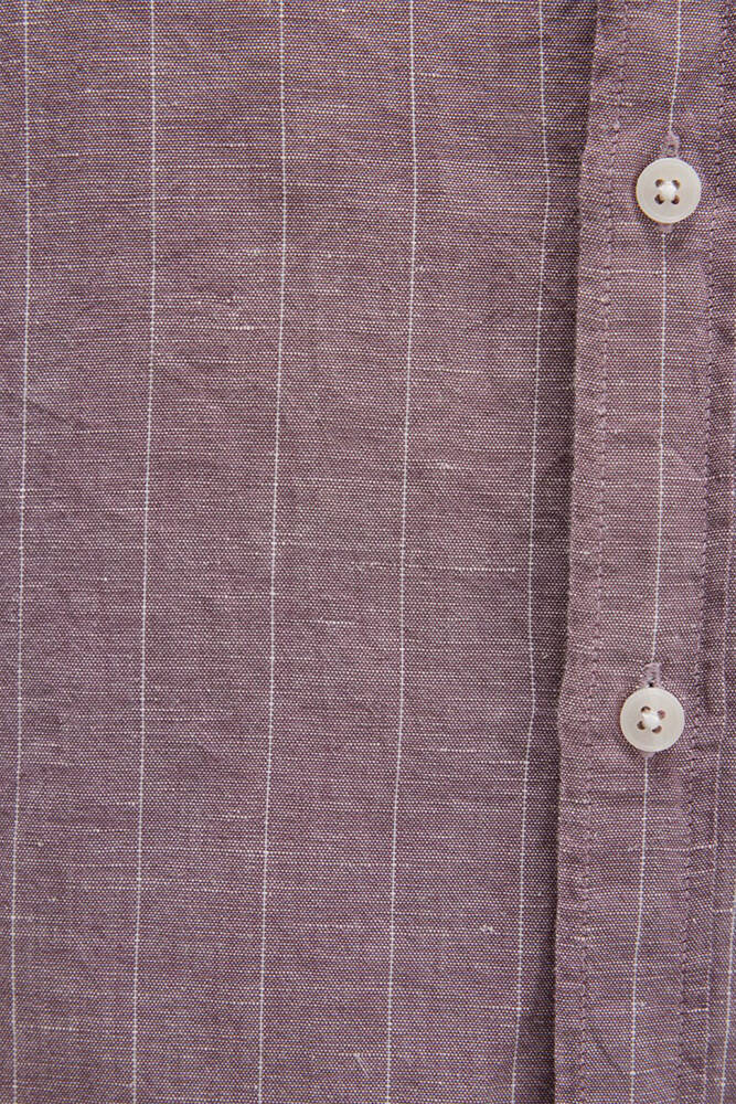 Erkek Çizgili Gömlek 0211704-90926 Bordo 