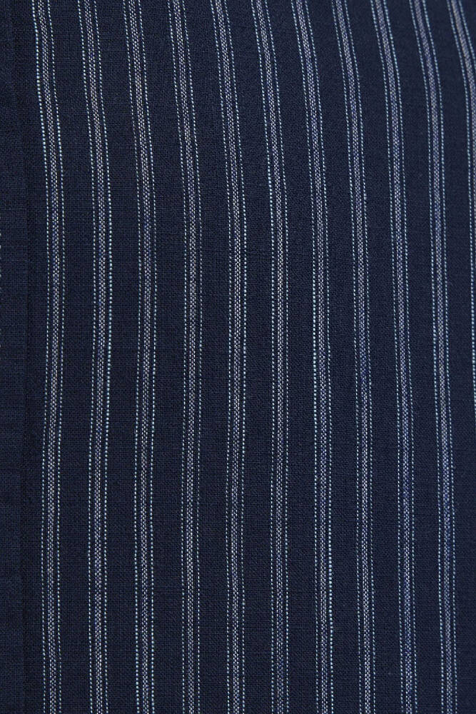 Erkek Çizgili Gömlek 0212004-91566 Lacivert 