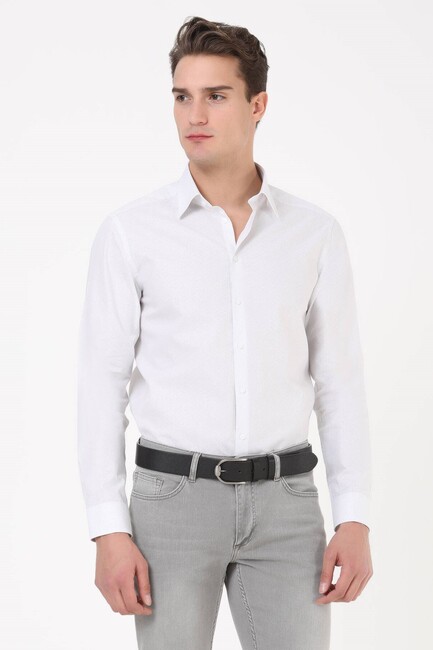 Erkek Çizgili Gömlek 10132752 Beyaz (1)