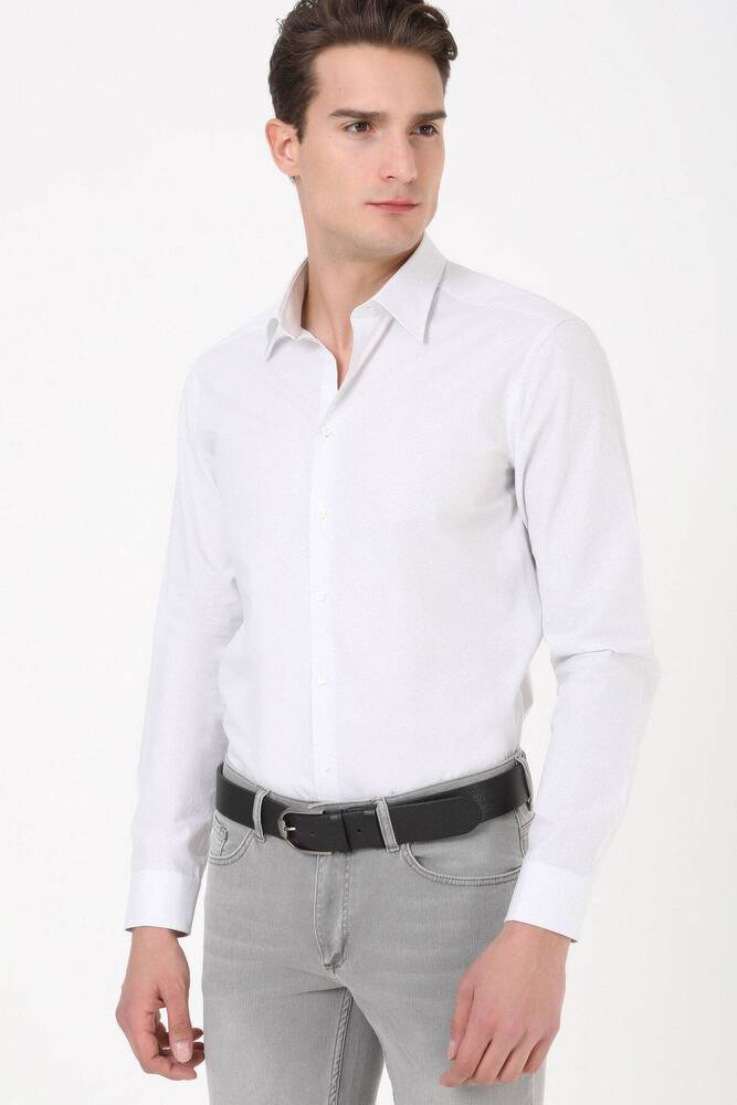 Erkek Çizgili Gömlek 10132752 Beyaz 