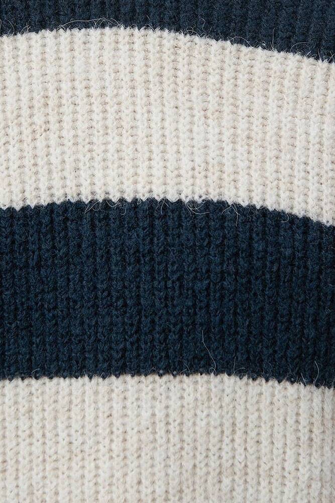 Erkek Çizgili Kazak 0710118-70490 Lacivert 