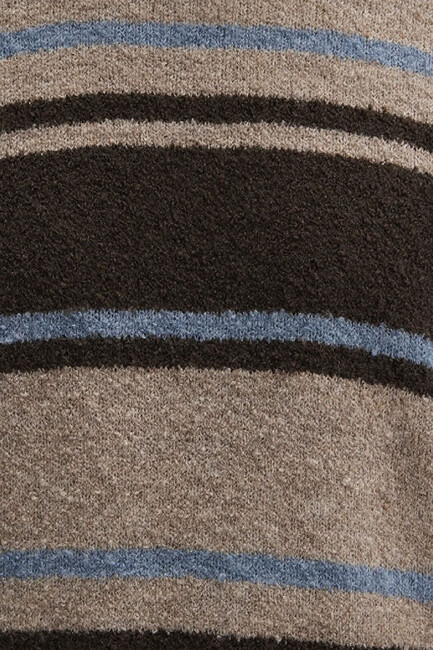 Erkek Çizgili Kazak 0710332-70251 Kahve - Thumbnail