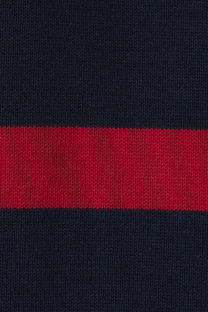 Erkek Çizgili Polo Kazak 0710440-90367 Lacivert - 8